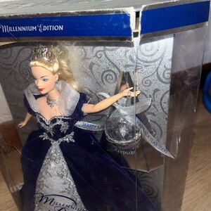 Barbie in Elegant Blue and Silver Gown
